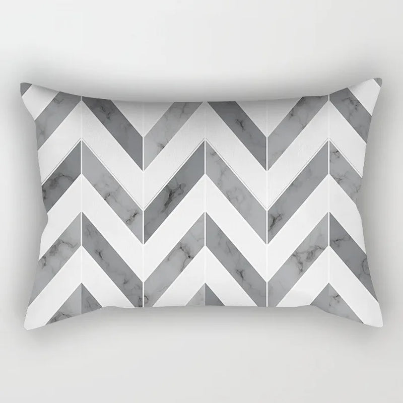 30X50CM Black & White Waist Pillows Case Hot Modern Nordic Geometric Print Cushion Case Livingroom Sofa Bed Decorative Pillows