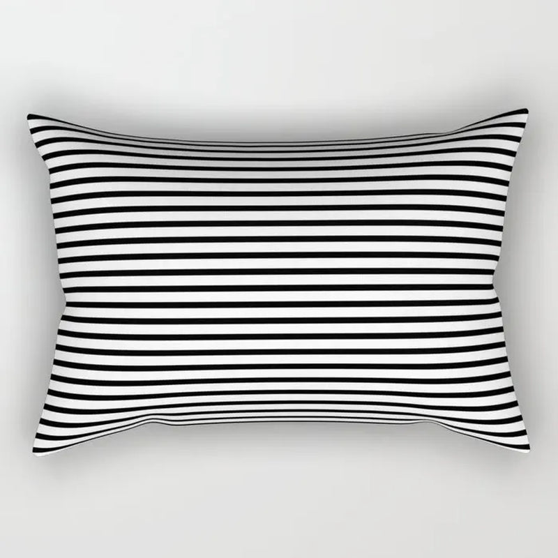 30X50CM Black & White Waist Pillows Case Hot Modern Nordic Geometric Print Cushion Case Livingroom Sofa Bed Decorative Pillows