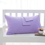 1Pc 100% Cotton Solid Color Pillow Cover 50*70Cm Rectangular Pink/Blue/Grey Pillowcase Bedding Pillow Case