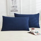 1Pc 100% Cotton Solid Color Pillow Cover 50*70Cm Rectangular Pink/Blue/Grey Pillowcase Bedding Pillow Case