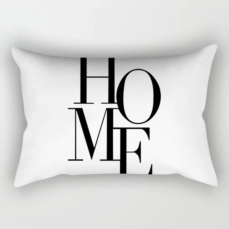 30X50CM Black & White Waist Pillows Case Hot Modern Nordic Geometric Print Cushion Case Livingroom Sofa Bed Decorative Pillows