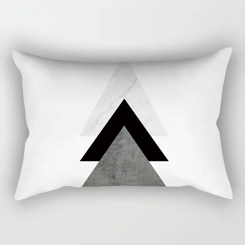 30X50CM Black & White Waist Pillows Case Hot Modern Nordic Geometric Print Cushion Case Livingroom Sofa Bed Decorative Pillows