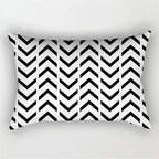 30X50CM Black & White Waist Pillows Case Hot Modern Nordic Geometric Print Cushion Case Livingroom Sofa Bed Decorative Pillows
