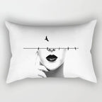 30X50CM Black & White Waist Pillows Case Hot Modern Nordic Geometric Print Cushion Case Livingroom Sofa Bed Decorative Pillows