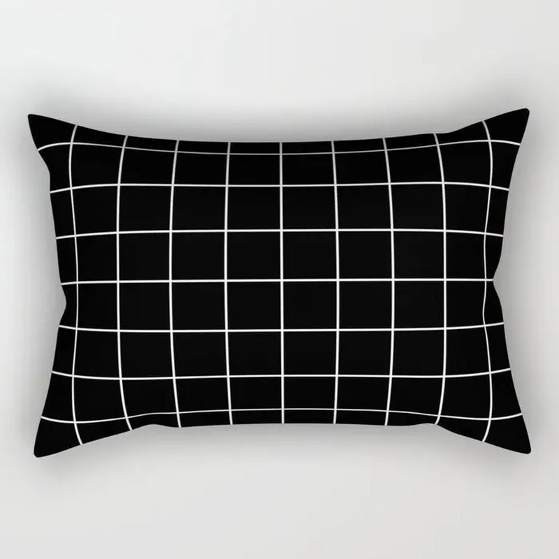 30X50CM Black & White Waist Pillows Case Hot Modern Nordic Geometric Print Cushion Case Livingroom Sofa Bed Decorative Pillows