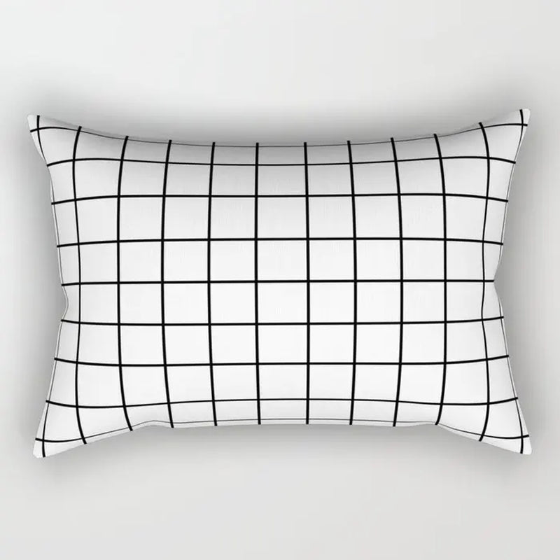 30X50CM Black & White Waist Pillows Case Hot Modern Nordic Geometric Print Cushion Case Livingroom Sofa Bed Decorative Pillows