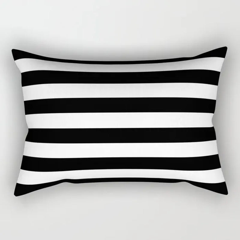30X50CM Black & White Waist Pillows Case Hot Modern Nordic Geometric Print Cushion Case Livingroom Sofa Bed Decorative Pillows