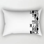 30X50CM Black & White Waist Pillows Case Hot Modern Nordic Geometric Print Cushion Case Livingroom Sofa Bed Decorative Pillows