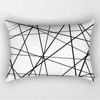 30X50CM Black & White Waist Pillows Case Hot Modern Nordic Geometric Print Cushion Case Livingroom Sofa Bed Decorative Pillows
