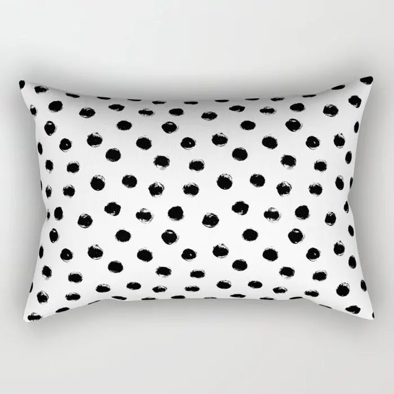 30X50CM Black & White Waist Pillows Case Hot Modern Nordic Geometric Print Cushion Case Livingroom Sofa Bed Decorative Pillows
