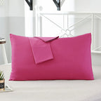1Pc 100% Cotton Solid Color Pillow Cover 50*70Cm Rectangular Pink/Blue/Grey Pillowcase Bedding Pillow Case