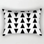 30X50CM Black & White Waist Pillows Case Hot Modern Nordic Geometric Print Cushion Case Livingroom Sofa Bed Decorative Pillows