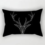 30X50CM Black & White Waist Pillows Case Hot Modern Nordic Geometric Print Cushion Case Livingroom Sofa Bed Decorative Pillows