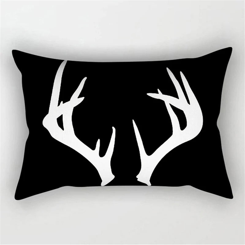 30X50CM Black & White Waist Pillows Case Hot Modern Nordic Geometric Print Cushion Case Livingroom Sofa Bed Decorative Pillows
