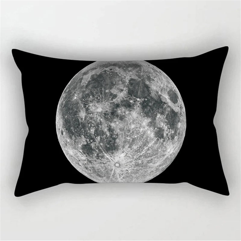 30X50CM Black & White Waist Pillows Case Hot Modern Nordic Geometric Print Cushion Case Livingroom Sofa Bed Decorative Pillows