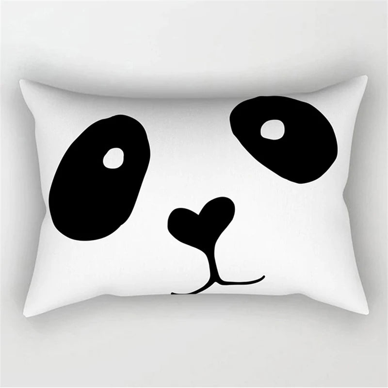 30X50CM Black & White Waist Pillows Case Hot Modern Nordic Geometric Print Cushion Case Livingroom Sofa Bed Decorative Pillows