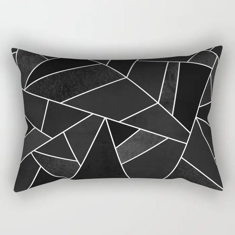30X50CM Black & White Waist Pillows Case Hot Modern Nordic Geometric Print Cushion Case Livingroom Sofa Bed Decorative Pillows