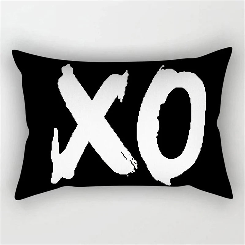 30X50CM Black & White Waist Pillows Case Hot Modern Nordic Geometric Print Cushion Case Livingroom Sofa Bed Decorative Pillows